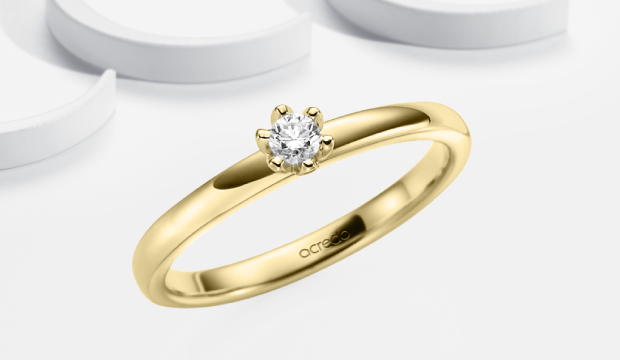 Yellow Gold Engagement Rings | acredo